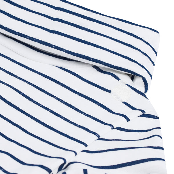 Blue-White Stripes DAMEN Turtleneck Sweatshirt